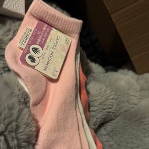 Midnight by Carole Hochman Pink, White, and Coral Socks 100 % Simple Luxury!